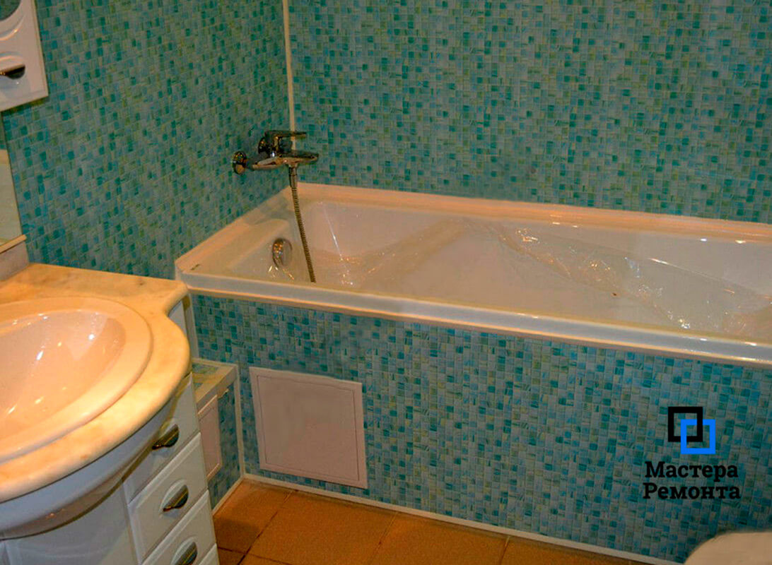 Дешевый ремонт в ванной своими руками фото без плитки